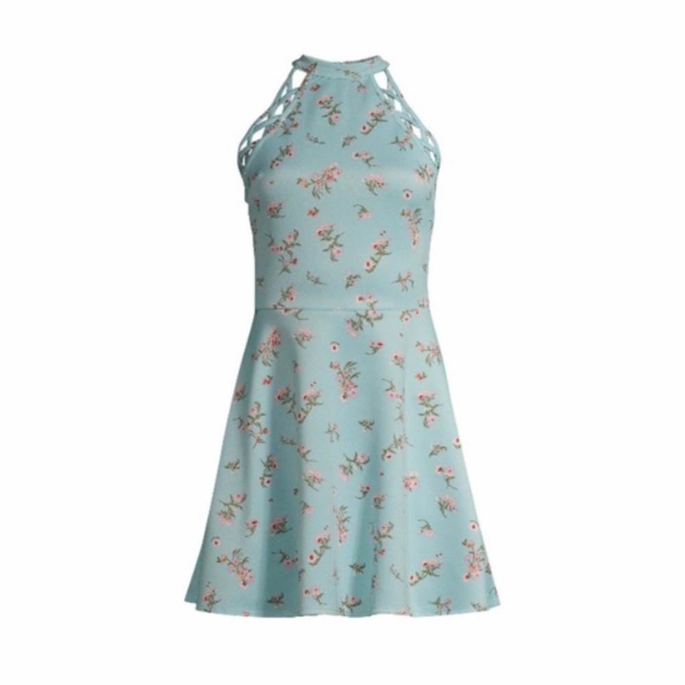New NO BOUNDARIES SCUBA JUNIOR'S DRESS MINT FLORAL SIZE XXL